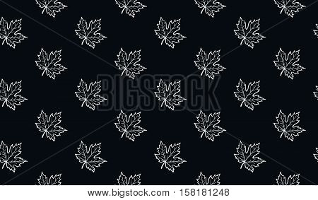 Seamless Pattern With Autumn Maple Leaves