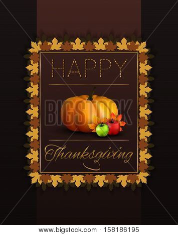 Happy Thanksgiving Day Concept Logotype.
