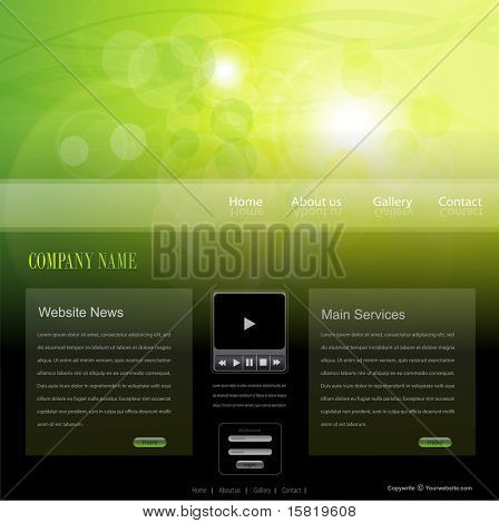 Webové stránky šablony, upravitelné vektorové.