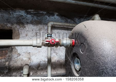 Hydraulic Pipes An Valves In Basement