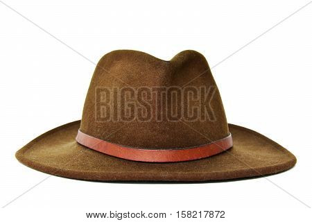 Dark Green cowboy hat with white background