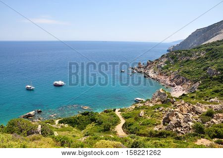 Skiathos landscape seascape panoramatic view of a sea