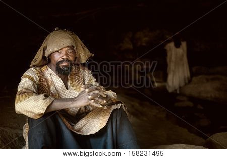 Mali, Africa - Dogon Village And Typical Mud Buildings