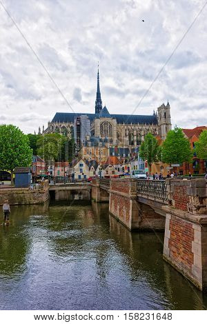 Amiens Cathedral And Don Square In Picardy