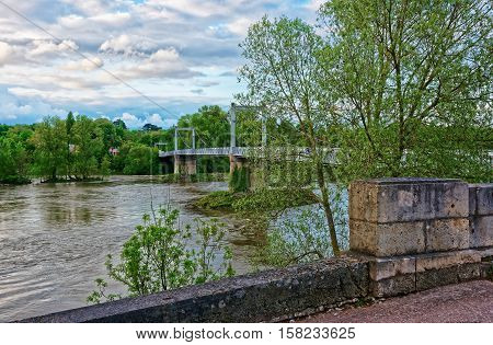 Bridge Over Loire Rive In Tours In Loire Valley