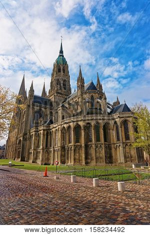 Cathedral Of Our Lady Of Bayeux In Calvados Normandy