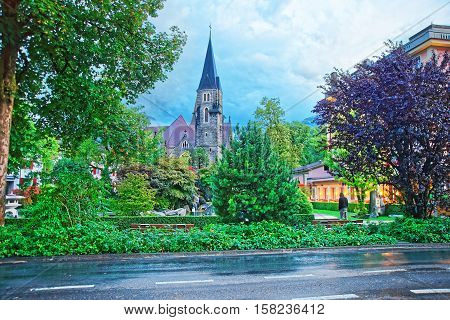 Church In Interlaken Of Bern Canton In Switzerland
