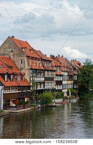 Fishermen Houses Regnitz River In Little Venice Bamberg