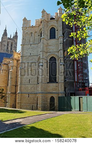Fragment Of Canterbury Cathedral Canterbury Kent Uk