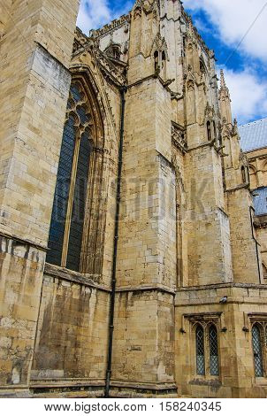 Fragment Of York Minster In York In England