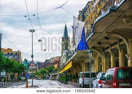 German Church At City Center In Montreux Of Vaud Switzerland