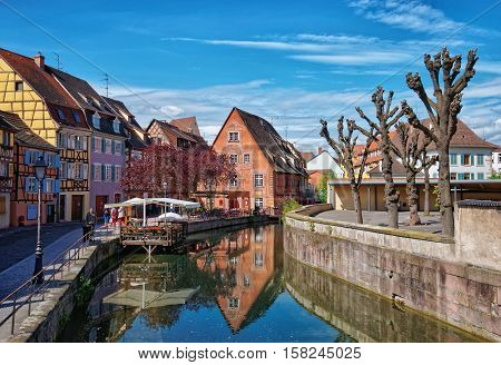 Little Venice Quarter In Colmar Of Alsace In France