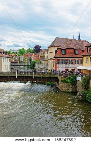 Old Houses At Regnitz River In Little Venice Bamberg