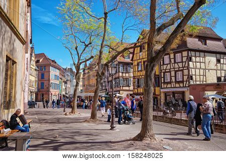 Old City Center At Colmar Alsace France
