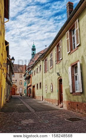 Old Town In Colmar At Alsace Of France
