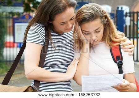 Teenage Girl Consoles Friend Over Bad Exam Result