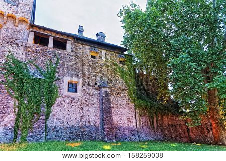 Visconteo Castle In City Center In Locarno In Ticino Switzerland