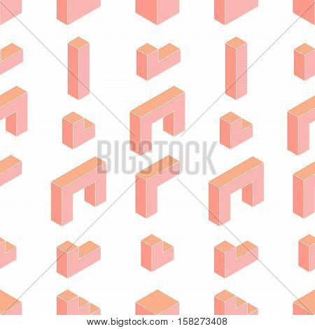 Seamless Pattern With Geometrical Figures.
