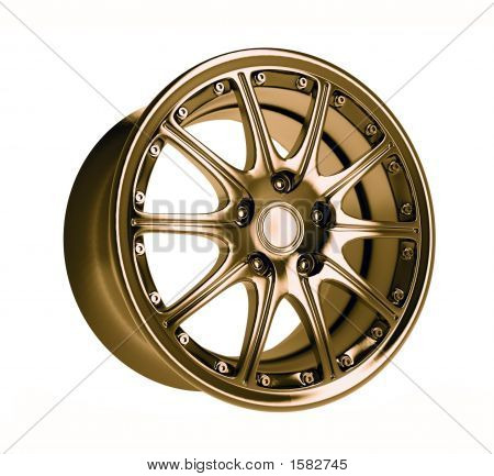 Golden Car Rim
