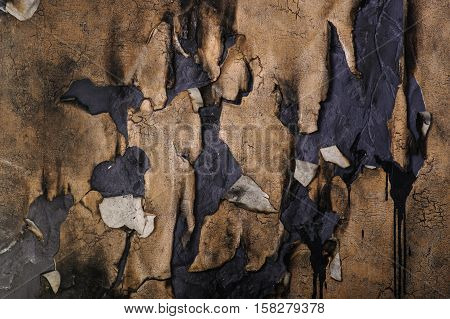 burnt background wall studio vintage black old