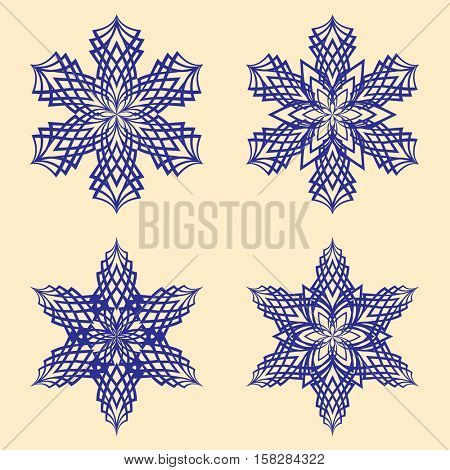 Decorative abstract snowflake. Vector illustrayion