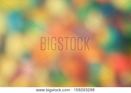 Abstract colorful blurry background warm colors tone sunny summer day cinematic effect toned with Instagram filters