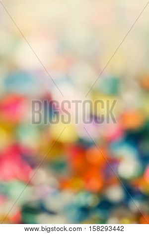 Abstract colorful blurry background warm colors tone sunny summer day cinematic effect copy space for text toned with filters