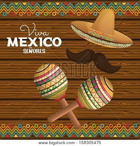 viva mexico poster icon vector illustration design