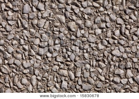 Frammento di un muro di granito frantumato