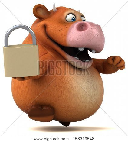Fun cow - 3D Illustration