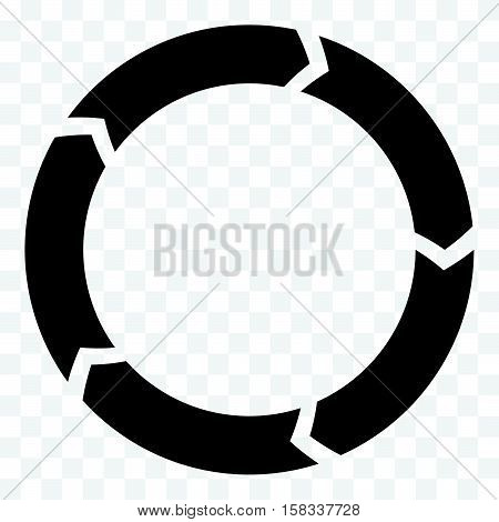 Segmented Circle Arrow. Circular Arrow Icon. Process, Progres, Rotation Icon.