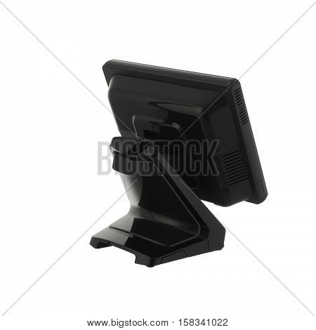Point Of Sale System with Screen Monitor On White Background