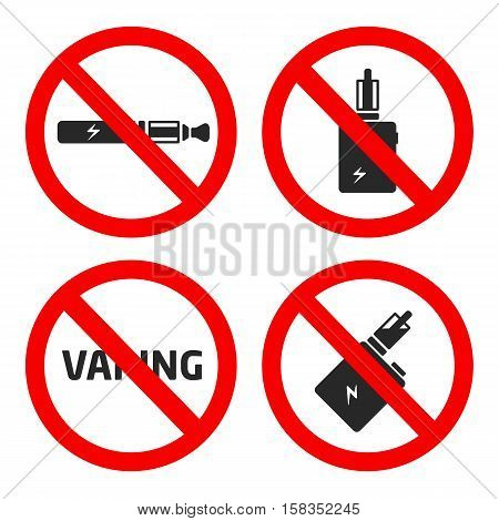 super vector flat coollection set vaping icons