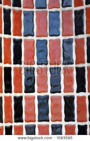 Carreaux noir et rouge