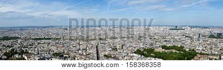 The City Skyline At Daytime. Paris, France. Taken From The Tour Montparnasse