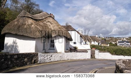 Thatched Houses settlement in Dunmore East a small village in Co.WaterfordIreland