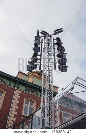 Lamp tower for event in Venlo Holland