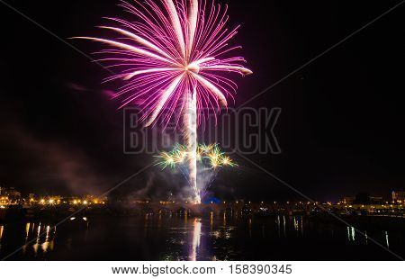 San Juan Fireworks at Badajoz, Extremadura, Spain