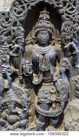 KOLKATA, INDIA - FEBRUARY 09:  Dancing Siva, from 12th century found in Halebid, Kamataka now exposed in the Indian Museum in Kolkata, West Bengal, India on February 09, 2016.
