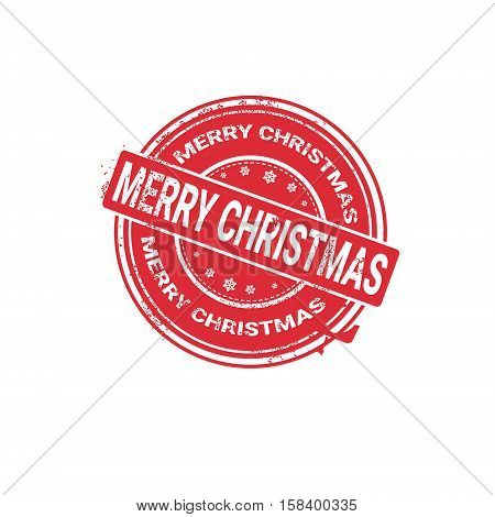 Happy New Year Merry Christmas Greeting Card Decoration Laber Web Icon Flat Vector Illustration