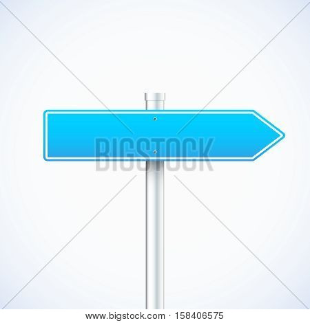 Vector blue waymark isolated. Vector illustration eps 10