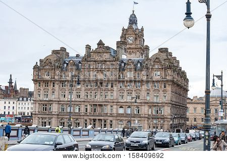 Edinburgh, Scotland, UK- july 18, 2016: The Balmoral Hotel in the Princes street