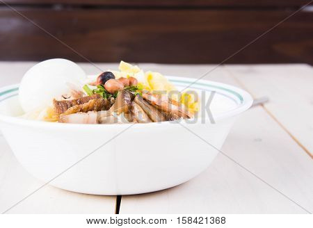 chinese tradition, birthday misua or noodles for long life