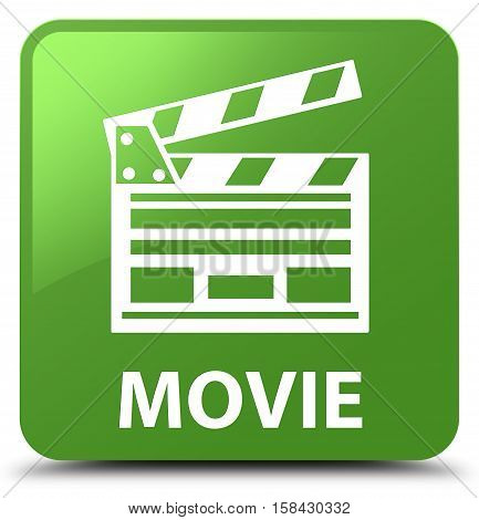 Movie (cinema Clip Icon) Soft Green Square Button