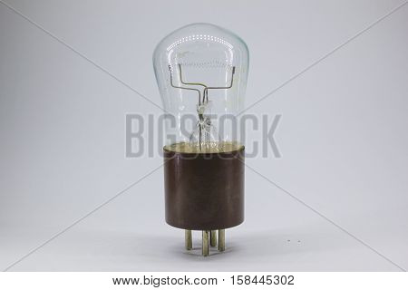 old, vintage lamp for steam punk, white background