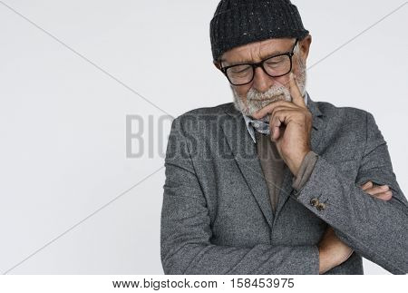Man Serious Studio Portrait Concept