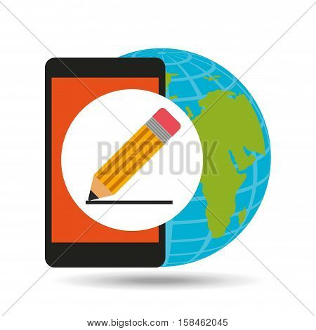 global writing social network vector illustration eps 10