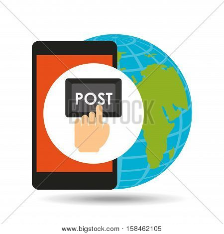 global post social network vector illustration eps 10