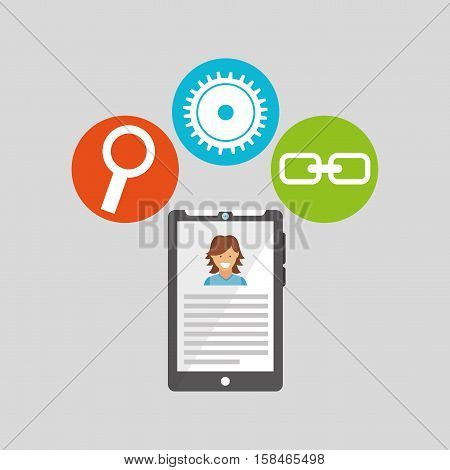 smartph technology social media concept vector illustration eps 10