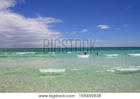 Grayson State Park, Florida - June 23, 2016, Gulf Color Striation and Clouds